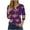 AC-Purple, variant on BiZtdJrK 2025 Mardi Gras Shirt for Women New Orleans Carnival Theme Outfits 3/4 Sleeve V Neck Blouse Tshirt Parade Costume Tops Purple XXXL