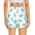 thumbnail image 3 of Picia Turtle Pattern Women's 2 in 1 Athletic Running Shorts High Waisted Workout Casual Gym Sweat Shorts with Comfy Liner Zipper Pockets-Medium, 3 of 9