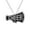 Black, variant on Sports Inspired Collarbone Chain With Sparkling Stones Elegant Necklace Jewelry For Game Day Or Special Occasions