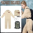 thumbnail image 3 of Alaiyaky Ghost Hunter Costume, Jumpsuit and Inflatable Backpack, Beige, Perfect for Halloween, Groups, and 80s Theme Fancy Dress Events Proton Pack, 3 of 7