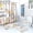 B, variant on Easter Bunny & Eggs Shower Curtain and Floor Mat 4-Piece Set – Waterproof Bathroom Decor with Toilet Lid Cover & Non-Slip Rugs for Easter Home Decoration