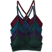 Kalon Women 4 Pack Racerback Sports Bra V Neck