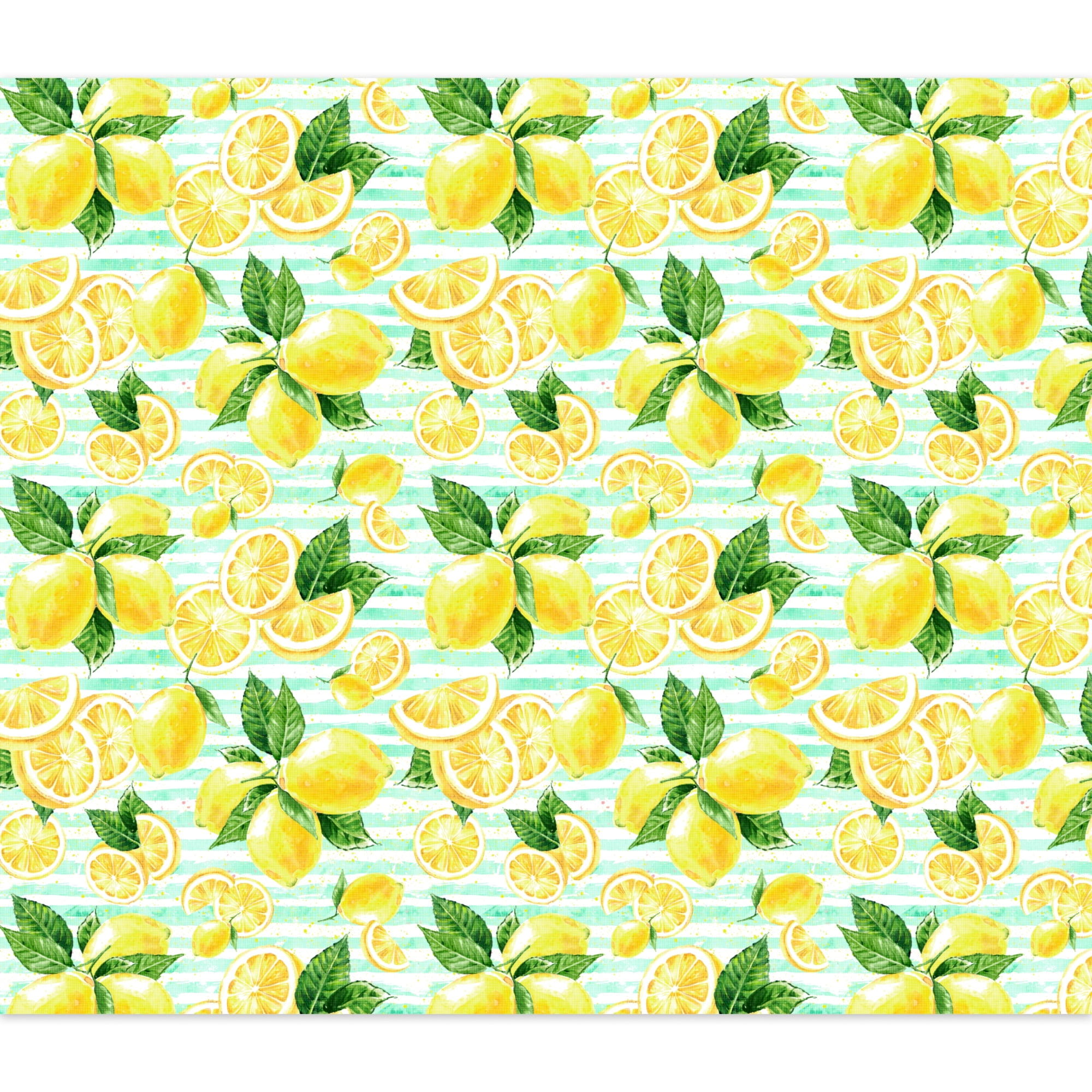 Create It 18"x21" Cotton Lemons Precut Sewing & Craft Fabric, Green 10 Pieces