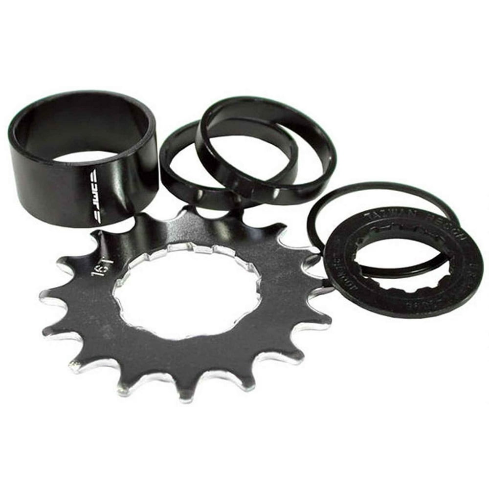 Single Speed Spacer Kit, Includes 16t Cog, Cassette Body Type Shimano