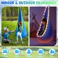 thumbnail image 4 of UQN Kids Pod Swing Seat, Light Up Hanging Hammock Chair with Inflatable Pillow, Indoor and Outdoor Toy Sensory Swing for kids, 100% Cotton Loading Capacity 176 lbs, 4 of 9