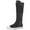 Black-Eyelets, variant on ANUFER Women Fashion Canvas Dance Boots Knee High Bicycling Boots Girls Fancy School Shoes White 905 US9.5