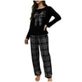 thumbnail image 3 of TaTaai Long Sleeve Pajama Set Women, Printed Loungewear Two Piece Outfit, Soft Breathable Pants, Casual Home Sleepwear for Nighttime Wear Gift, 3 of 5