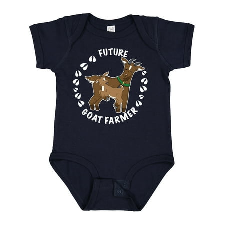 

Inktastic Future Goat Farmer with Cute Goats and Hoof Prints Gift Baby Boy or Baby Girl Bodysuit