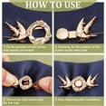 thumbnail image 5 of 8 Pcs Button for Jeans Dress Too Big Metal Adjustable Waist Buckles Jean Tightener Buttons 4 Styles Pearl Floral Snap Fastener Clip for Waist Too Loose Big Dress Skirt Pants Sewing Crafts Colorful, 5 of 7