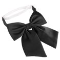 thumbnail image 1 of Men Microfiber Pre-tied Business Bow Tie Set (Black), 1 of 8