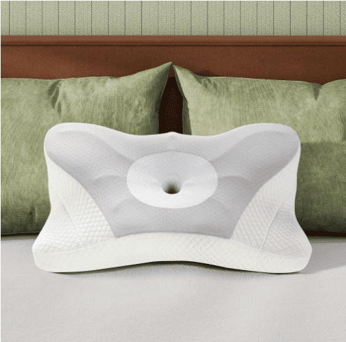 (Weiyi-EC)-- Cervical Neck Pillow, Cooling Ergonomic Memory Foam Pillows  Dual Height Orthopedic Support Contour Pillow For Side **--（ hgl;[';i）