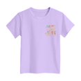 thumbnail image 6 of Gubotare Girls Tops Girls' and Toddler Flutter Short Sleeve Summer Graphic T Shirt (Light Purple,Size 13-14 Years), 6 of 6
