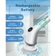 Electric Spin Scrubber, Cordless Shower Scrubber with 9 Replacement