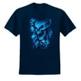 thumbnail image 2 of 3D Blue Skulls Trendy | Mens Fashion Graphic T-Shirt, Navy, 2XL, 2 of 4
