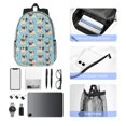 thumbnail image 6 of Rateoe Funny Cartoon Pugs Pattern Student Backpack Water-resistant Backpack 15-inch Laptop Backpack Lightweight Adjustable School Backpack, 6 of 6