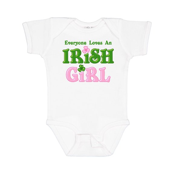 Inktastic Loves an Irish Girl Girls Baby Bodysuit