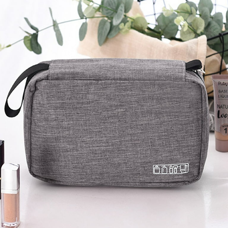 Travelwant Travel Makeup Bag for Women Girls Canvas Zippered Cosmetic Travel Bag, Makeup Carrying Case, Mini Packing Cube, Compliant Bag, Toiletry