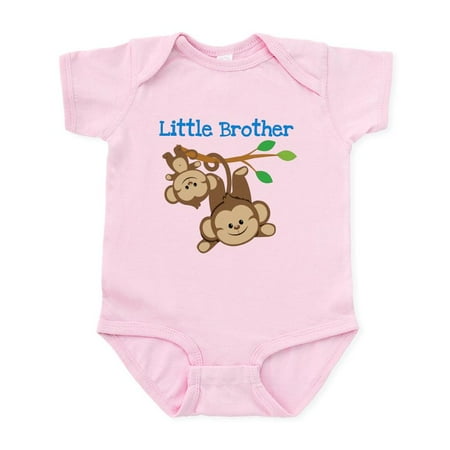 

CafePress - Monkeys Little Bro W Big Infant Body Suit - Baby Light Bodysuit Size Newborn - 24 Months