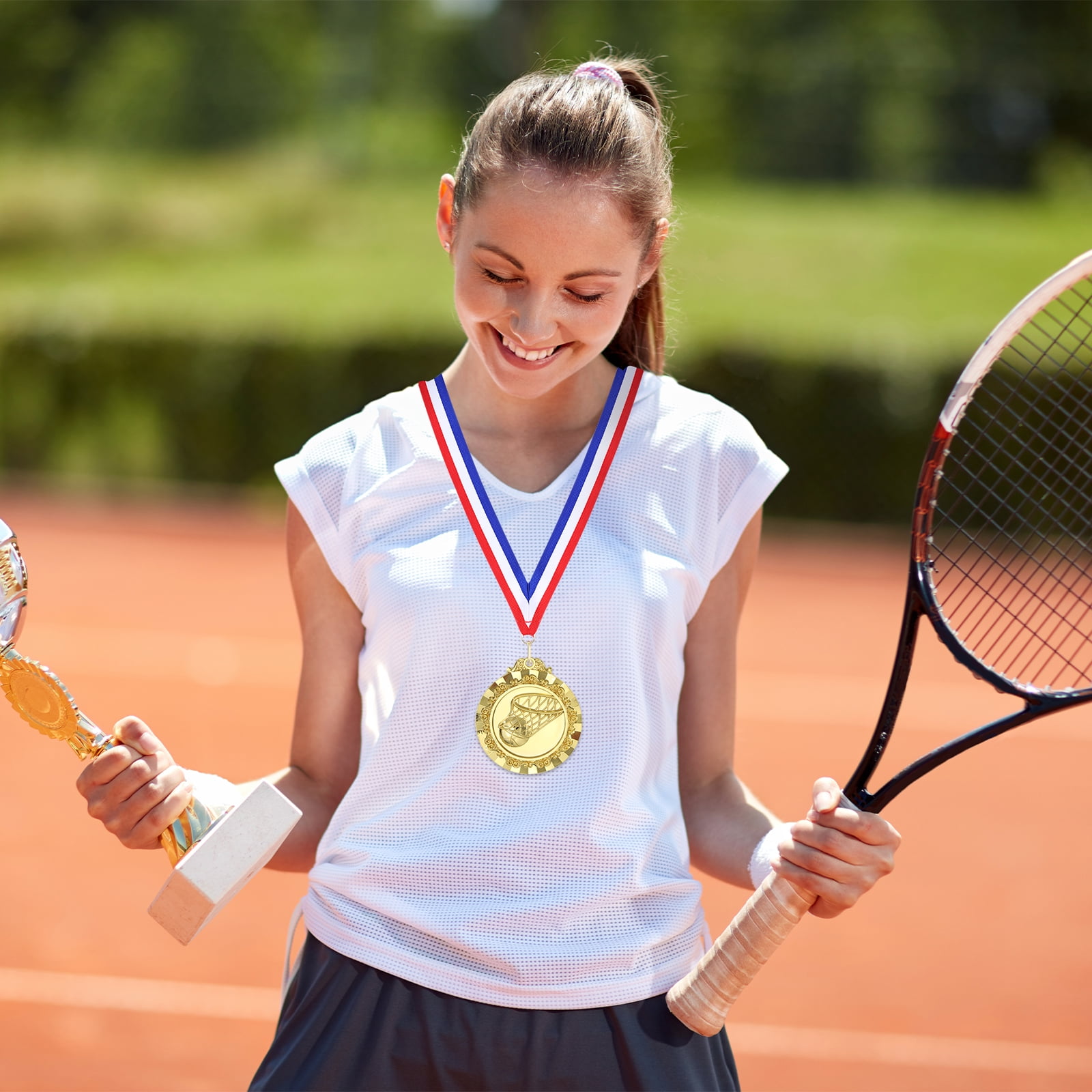 Uxcell 2.7" Gold Tennis Medals, 3Pcs Tennis Award Medals