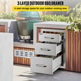 thumbnail image 2 of VEVOR Cajones de Barbacoa de Acero Inoxidable de 18 x 23 Pulgadas con Mango Cromado, 45 x 53 x 53 Pulgadas, 2 of 8