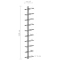 thumbnail image 4 of vidaXL Wall-mounted Wine Rack for 10 Bottles Black Metal, 4 of 4