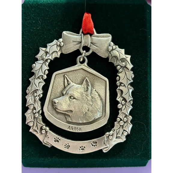 Akita Fine Pewter Dog Breed Ornament