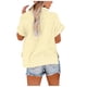 thumbnail image 5 of Pntutb, tops para mujer, camisa con botones sólidos a la moda, blusa holgada con cuello en V para mujer Pntutb Pntutb-406, 5 of 5