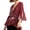 Red - darkred, variant on Womens Ellette Crepe Wrap Blouse, Blue, Medium