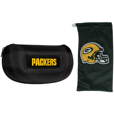 Green Bay Packers Sunglasses Hard Case & Microfiber Bag Set - No Size
