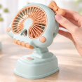 thumbnail image 5 of Table Top Charging Desk Fan, Skull Shaped Small Portable Adjustable Design, Pink Personal Cooling For Office Home Dorm Bedroom, 5 of 9