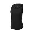 thumbnail image 3 of Sport-Tek LST410 Ladies PosiCharge Tri-Blend Wicking Draft Hoodie Tank, Black/ Black Triad Solid, 3XL, 3 of 4