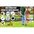 thumbnail image 5 of Floseru 5 in 1Gas Weed Wacker，62cc 2 Stroke Full-Functional Petrol Hedge Trimmer,Gas Weed Eater,Grass Cutter Machine,Straight Shaft Grass Trimmer Cordless for Gardening, 5 of 8