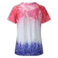 thumbnail image 5 of Loose Tank Tops For Women Women Tie Dye T Shirt V Neck Short Sleeve Shirts Gradient Color Tee Casual Dandelion Print Top Fashion Blouse Tops Blouse Tunics Apparel T, 5 of 8