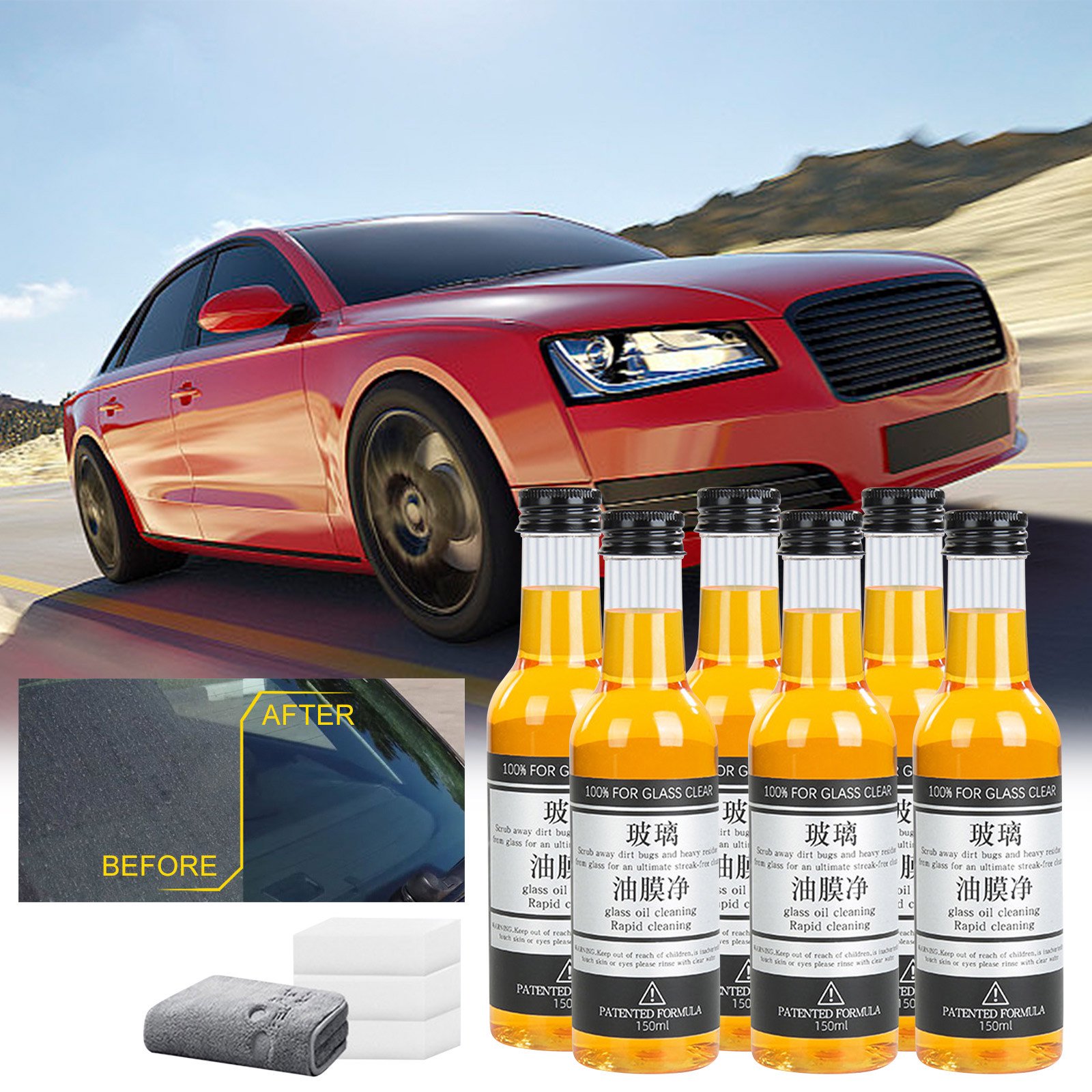 Nettoyant Pour Vitres De Voiture - 50 Ml, Crème, Efficace Pour Pare-brise