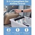 thumbnail image 6 of FacoFaco  2-Pack Clear Travel Makeup Cosmetic Bag Organizer for Toiletries, Black, 6 of 6