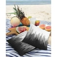 thumbnail image 3 of Pack of 2 Outdoor Pillow Covers, Grey Forest Nature Woodland Tree Misty Forest Silhouette Landscape Waterproof Square Throw Pillowcase Cushion Decorative Pillow Covers for Couch Patio Tent, 26x26 in, 3 of 6