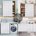 thumbnail image 2 of EMLTHORY White Shower Window Curtain 40x36 Inch, Small Short Bathroom Window Curtain with Hooks,Waterproof Fabric Small Curtain for Kitchen Car Rack Bedroom Bathroom Windows,Machine Washable, 2 of 6