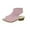 Pink, variant on Bmawag Women Casual Boots Peep Toe Low Heel Breathable Mid Calf Ankle Boots Women Casual Comfort Fashion Booties Short Boots Beige 37