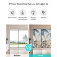 thumbnail image 4 of Window Privacy Film Retro Palm Trees Stained Glass Window Film Decorative Sun Block Window Cover Summer Botanical Vintage Watercolor Window Clings Static Adhesive Sticker for Bathroom 35.4"x78.7", 4 of 7