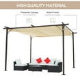 thumbnail image 3 of Outsunny 11.5'x11.5' Retractable Patio Gazebo Pergola, UV Resistant, Beige, 3 of 9