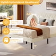 thumbnail image 5 of DWVO Queen Upholstered Bed Frame with Adjustable Headboard, Wooden Slats Mattress Foundation with Soundproof Cotton, Beige, 5 of 7