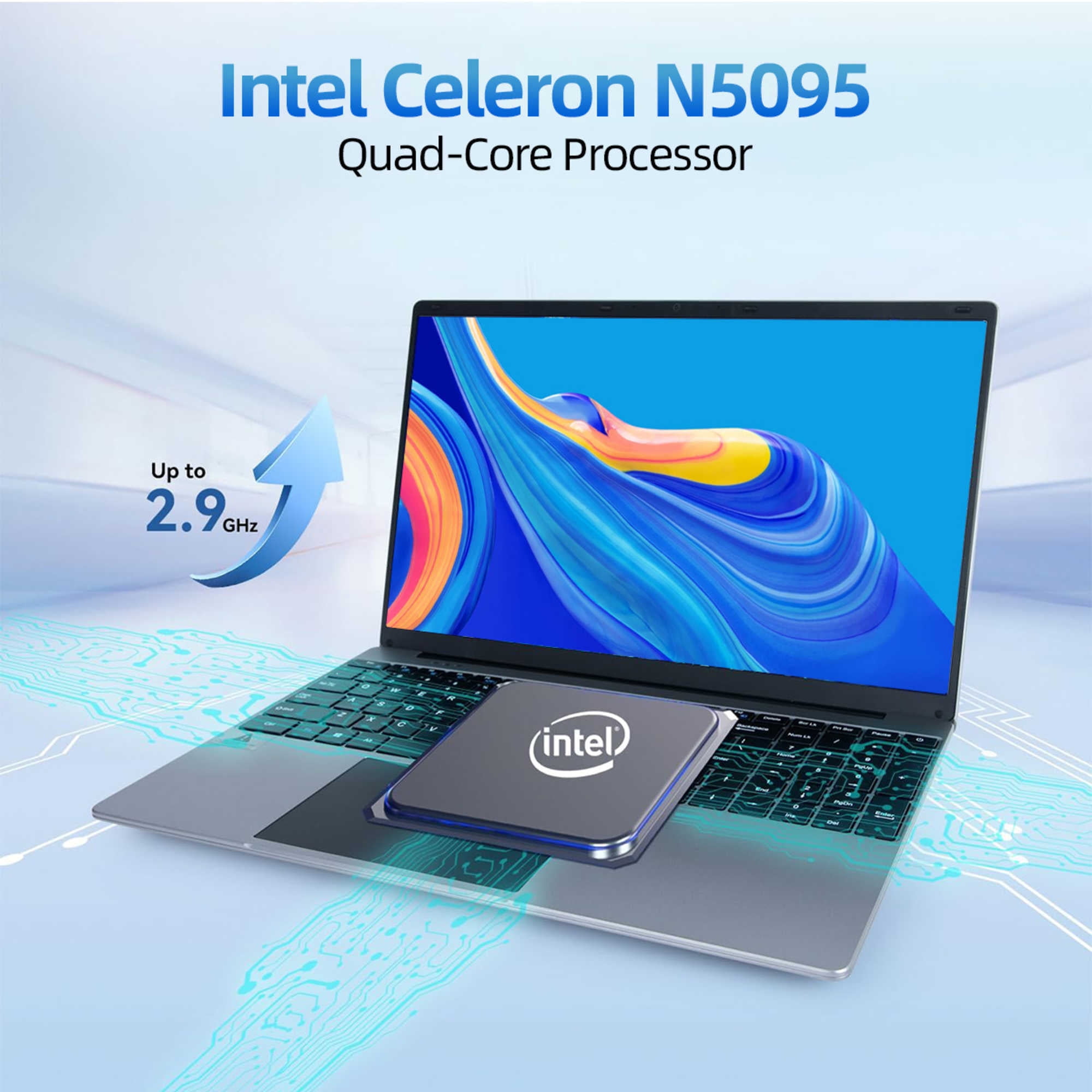 15.6 inch Notebook, Intel Celeron Quad-Core, 8GB RAM, 256GB ROM