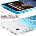 thumbnail image 5 of Compatible for Google Pixel 3a XL Case, with [Tempered Glass Screen Protector] SOGA Diamond Liquid Quicksand Cover Cute Girl Women Phone Case - Clear/Teal, 5 of 5