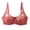 Red, variant on Women's Backless Bra with Clear Back Straps Women's Printing Gathered Together Large Size Daily Bra Underwear No Rims Beige 100D