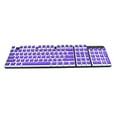 thumbnail image 1 of Pudding Set, Full 104 Key Set Opaco Double Color PBT Keycap Set para 61/64/68/72/87/98/104 Tec mecánicos DIY Púrpura B Soledad Tecla de pudín, 1 of 7