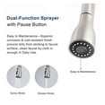 thumbnail image 3 of Kitchen Faucets Brushed Nickel Pull Out Kitchen Sink Water Tap Mixer 360 Rotation Stream Sprayer Head Hot Cold Taps For Kitchen ,Effortless Installation, 3 of 7