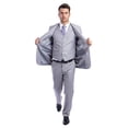 thumbnail image 3 of Men's 3pc Solid Suit, Notch Lapel, 3 of 4