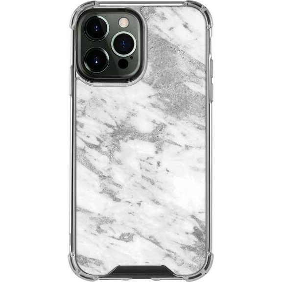 Skinit Marble Silver Marble iPhone 13 Pro Max Clear Case