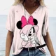 thumbnail image 5 of Camiseta divertida con estampado 3D de Mickey Mouse de Disney para mujer, camiseta sexy de manga corta con cuello en V y dibujos animados, camiseta holgada para mujer, 5 of 5