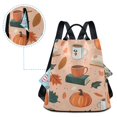 thumbnail image 5 of FORMRS Women's Travel Backpack Purse Anti-Theft Hidden Pockets Casual Shoulder Bag, Pink Fall Coffee, 5 of 7
